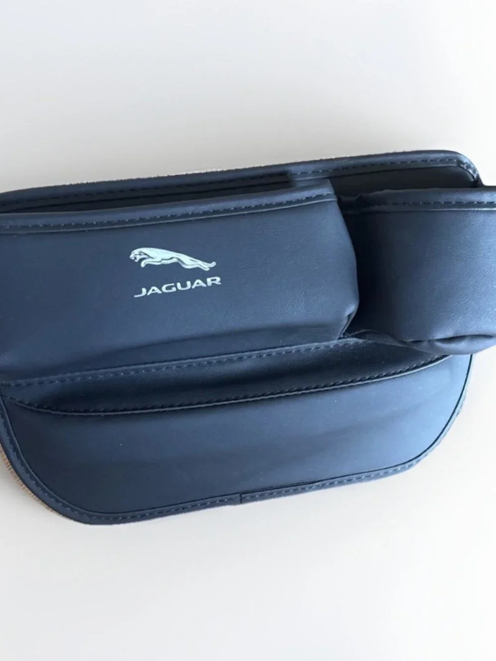 Jaguar Leather Car Seat Gap Storage Organizer Co-pilot